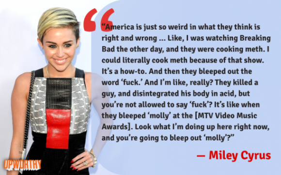 Miley Cyrus makes a very good point about America