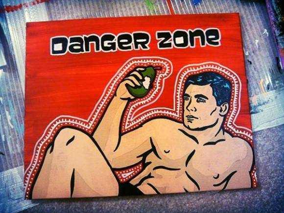 My grandma saw this Archer painting/doodle I'm working on... 10 minutes later my mom called me and wanted to know why I'm painting naked men