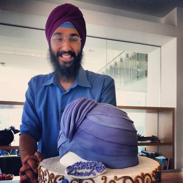 The people at my brother's work got him a custom turban cake for his birthday. Nailed it.