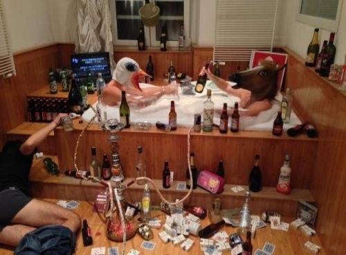 One hell of a party last night...