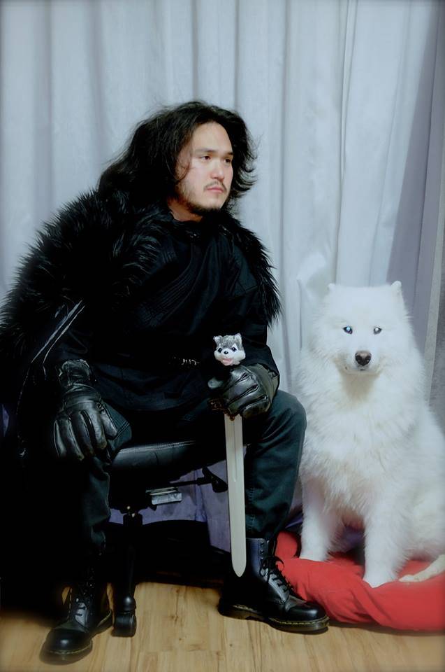 My Korean friend & his dog as Game of Thrones -Halloween