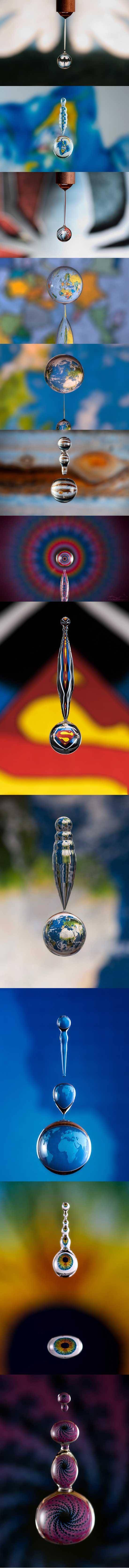 German Artist Markus Reugels Takes Pictures Of Water Passing In Front Of Various Backgrounds
