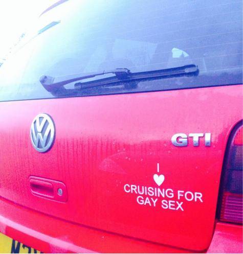 Very ‘funny’ sticker I discovered on my car this morning. It’s been there for days it seems...