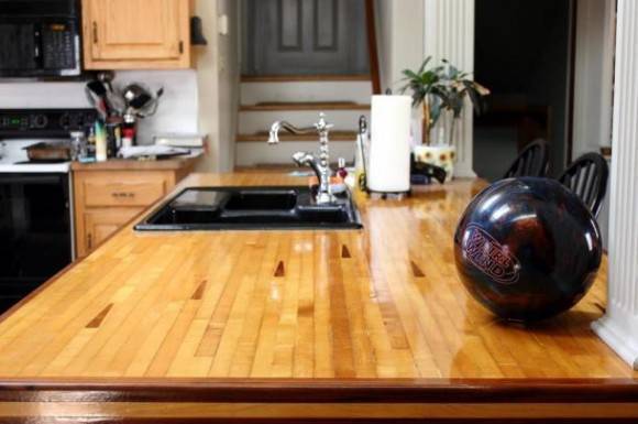 We repurposed a lane from an old bowling alley