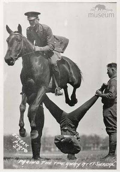 Apparently, this is how they “passed the time” at cavalry school in the 1930′s