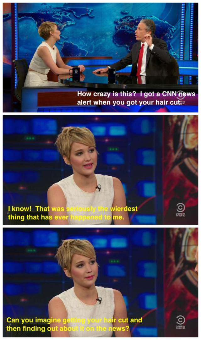 Jennifer Lawrence on the news