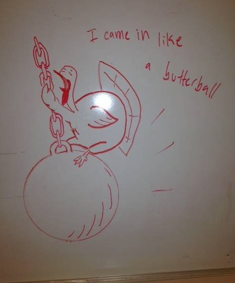 I came into work to see this!