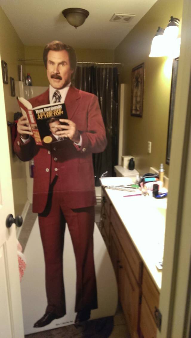 Left a surprise in the bathroom for my gf......