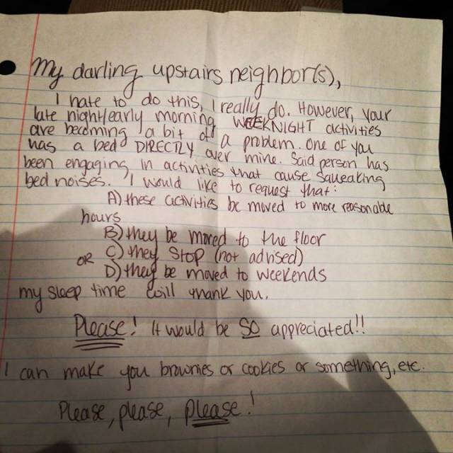 Received a complaint from my Canadian neighbours