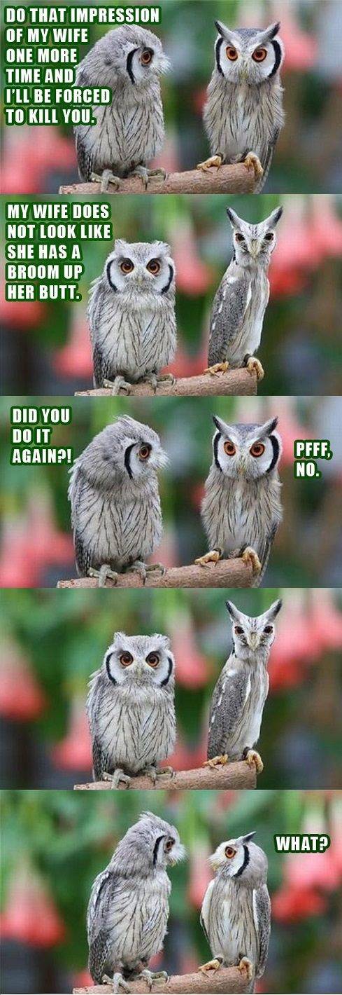 Do that impression of my wife one more time...