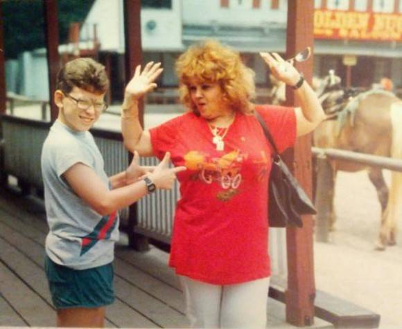 When I was twelve, my grandmother took me to Wild West City. I’m supposed to be sticking her up but it looks more like I’m pointing to her bo*bs.