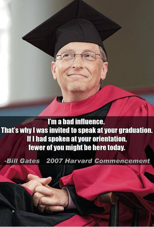 Bill Gates addresses dropping out from college