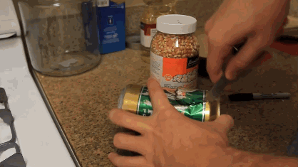 DIY popcorn maker.
