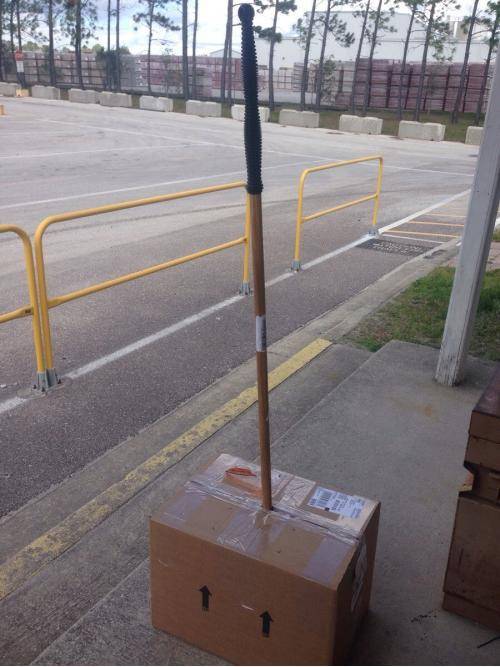I ordered a broom but it was broken when it delivered. This time I asked them to put it in a box. I guess this works.