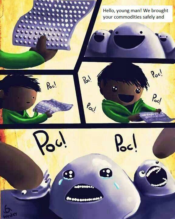 The short life of bubble wrap