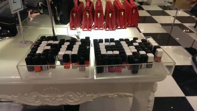 Stuck at Forever 21 with the wife ...Phone dying... Oh well nail polish art!