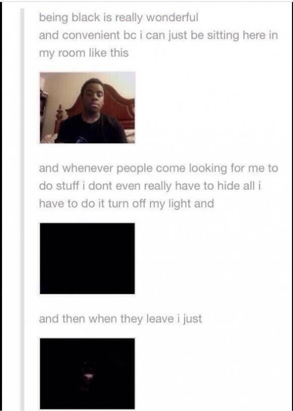 Advantages of being black