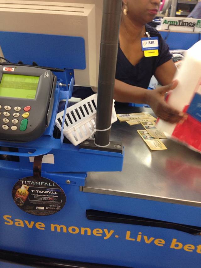 The cashier's name...