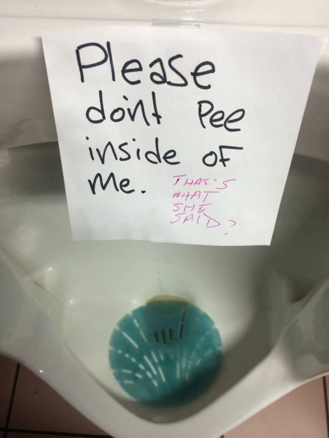 Found this in the bathroom at a local restaurant. This seems like the right place for it