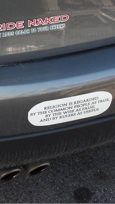 Bumper sticker I saw at work