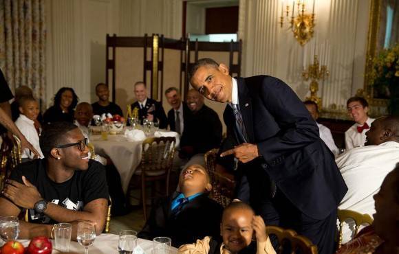 President Obama caught a kid sleeping
