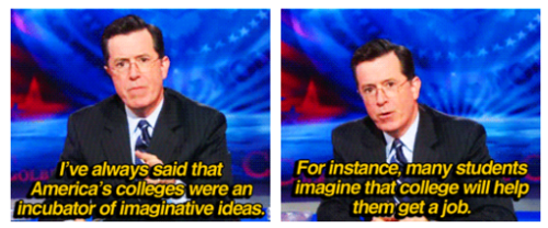 Another good point, Colbert