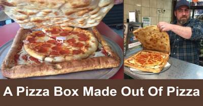 Only In America - Pizza Box Made Entirely Out Of Pizza