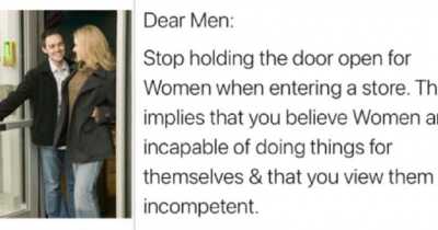 One Woman Tweeted That Men Should Stop Holding Doors Open for Women and Compares It To ‘Putting a Dog on a Leash’