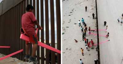 Pink Seesaw At US-Mexico Wall Wins The 'Best Design Award' Of The Year 2020