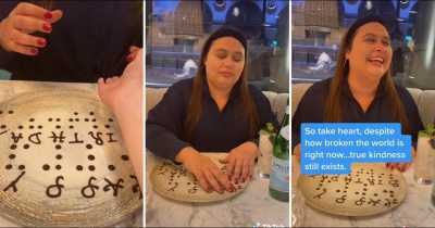 Blind Woman Overjoyed By The Wholesome Way Restaurant Wished Her Happy Birthday