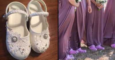 Brides Are Stirring Up Controversy By Wearing Crocs At Their Wedding