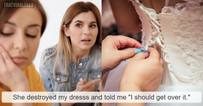 Toxic Friend Shows True Colors. Impersonates Friend, Holds Wedding Dress Hostage, And Alters It To Her Size