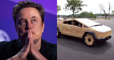Elon Musk Responds To Man Who Built A Fully Functional Cybertruck Out Of Wood For $15,000